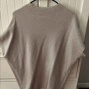 Martha Stewart Gray / taupe Knit Poncho sweater size L